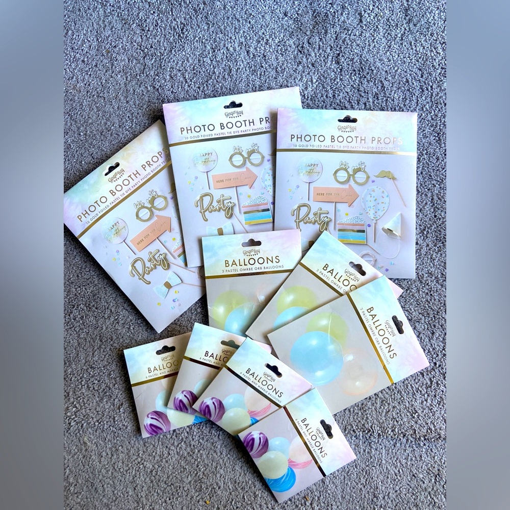 Ginger Ray Party Ballon/Decor Bundle, Ombré Design